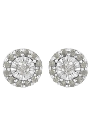 1/2 cttw Miracle-Set Round Diamond Halo Earrings